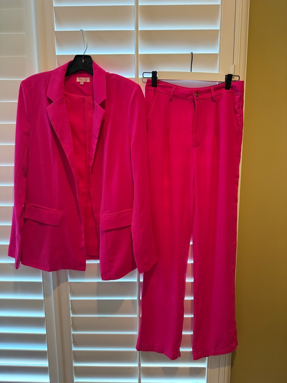 Pink Lily Hot Pink Blazer and Trousers Set - never worn